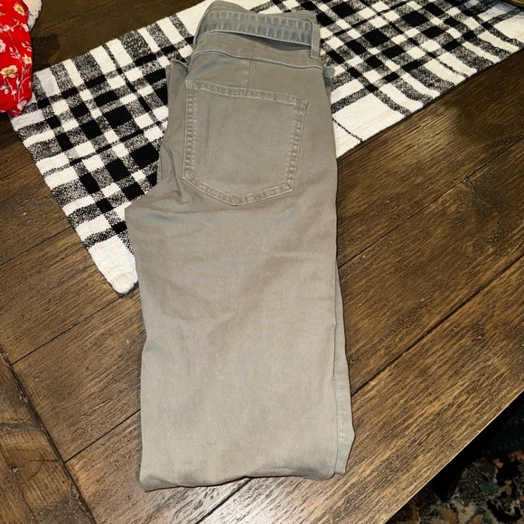 Veronica Beard Giselle Flare Extra High Rise Green Stretch Belted Pants Size 24 - Picture 9 of 12